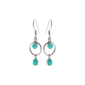 Ivy turquoise charm earrings