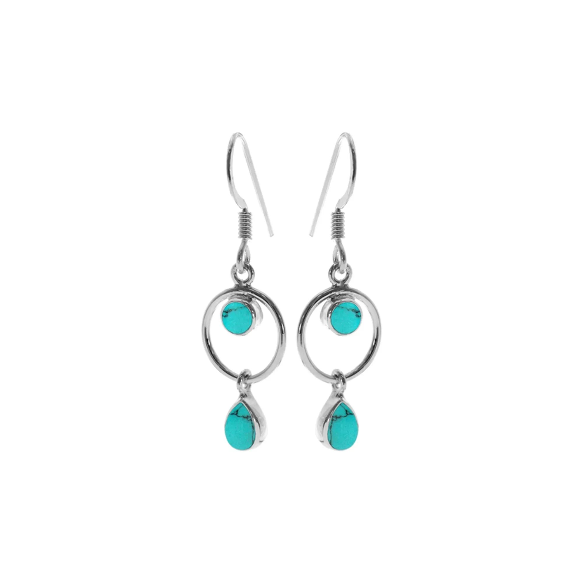 Ivy turquoise charm earrings