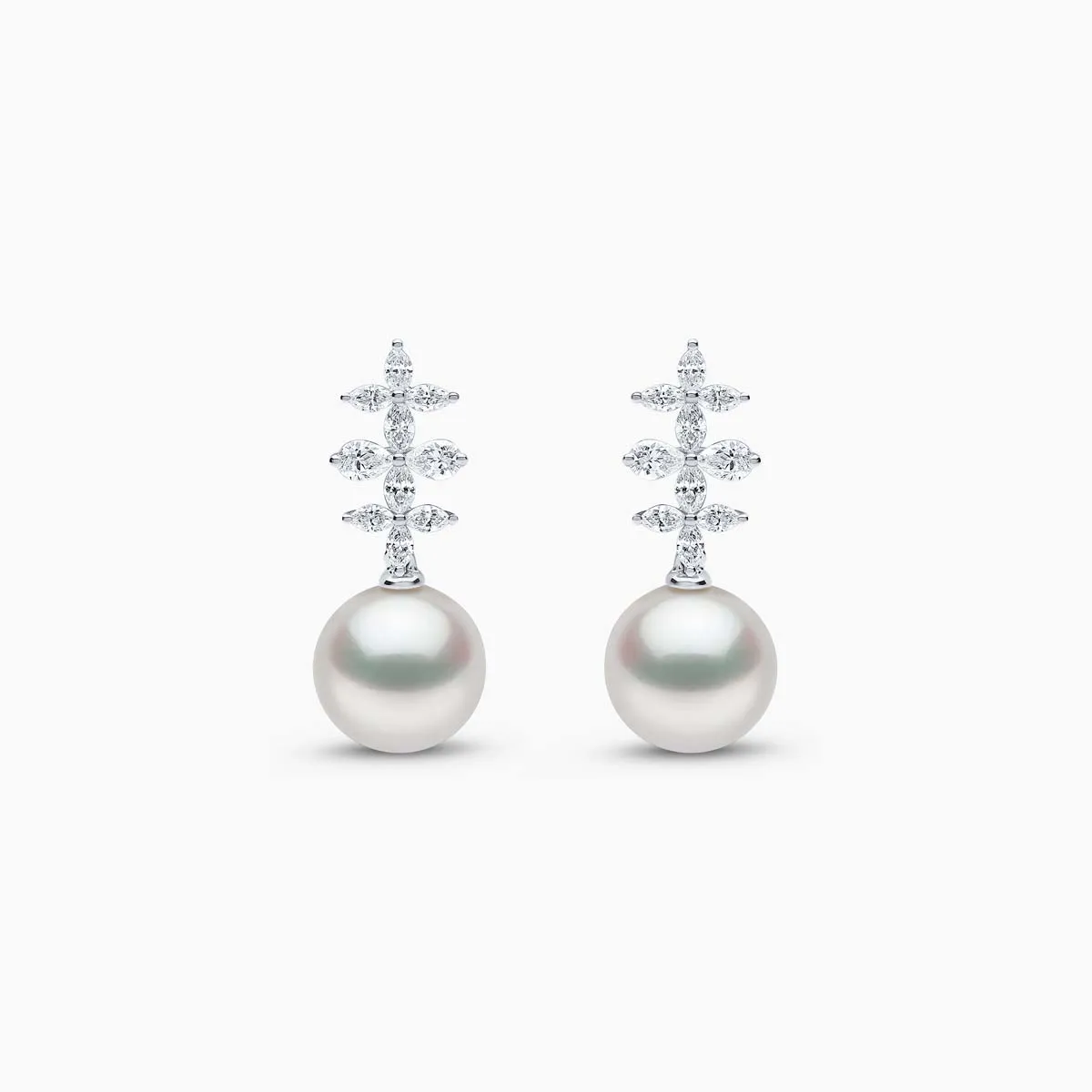 Jazz 18K Gold Pearl and Diamond Earrings