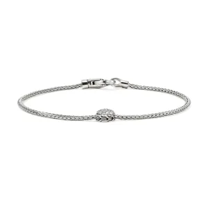 John Hardy Essentials Sterling Silver Pavé Diamond Bracelet