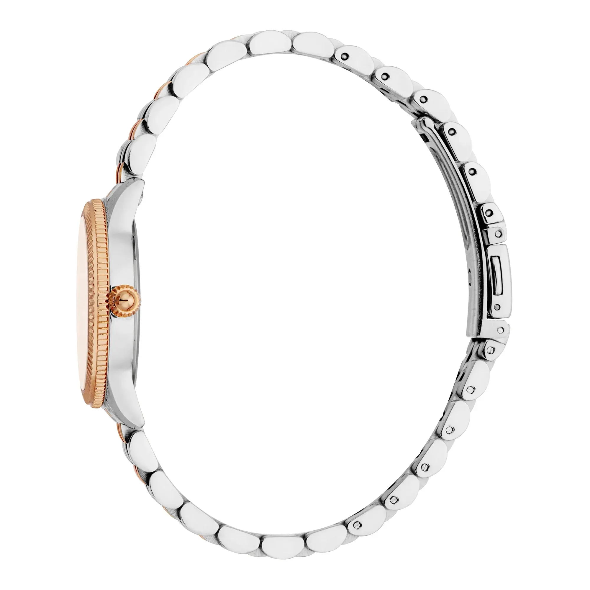 Just Cavalli Lovestruck Ladies Rose Gold Dial  Two Tones Watch and Bracelet Set