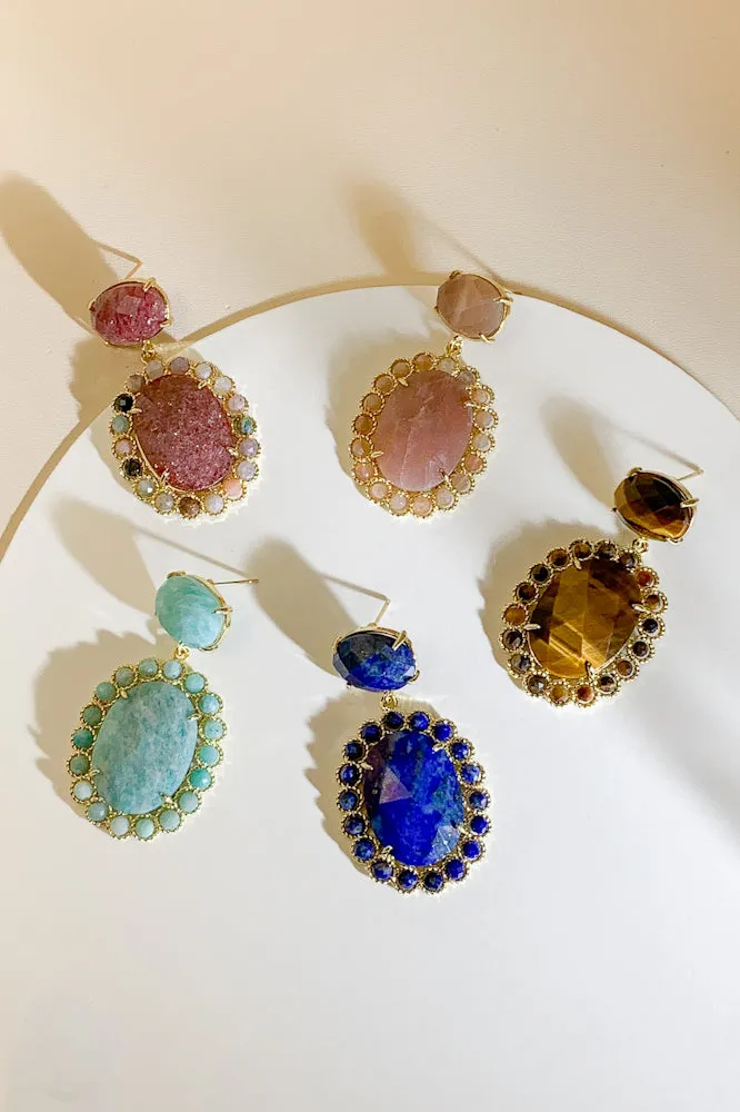 Kelsea Gemstone Drop Earrings