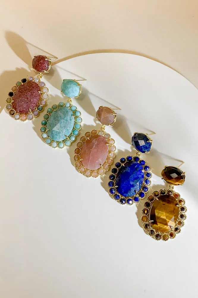 Kelsea Gemstone Drop Earrings