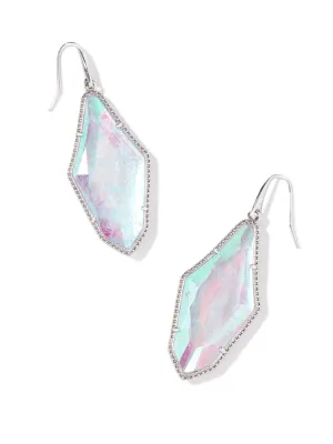 Kendra Scott Evelyn Drop Earring - Silver & Crystal Dichroic