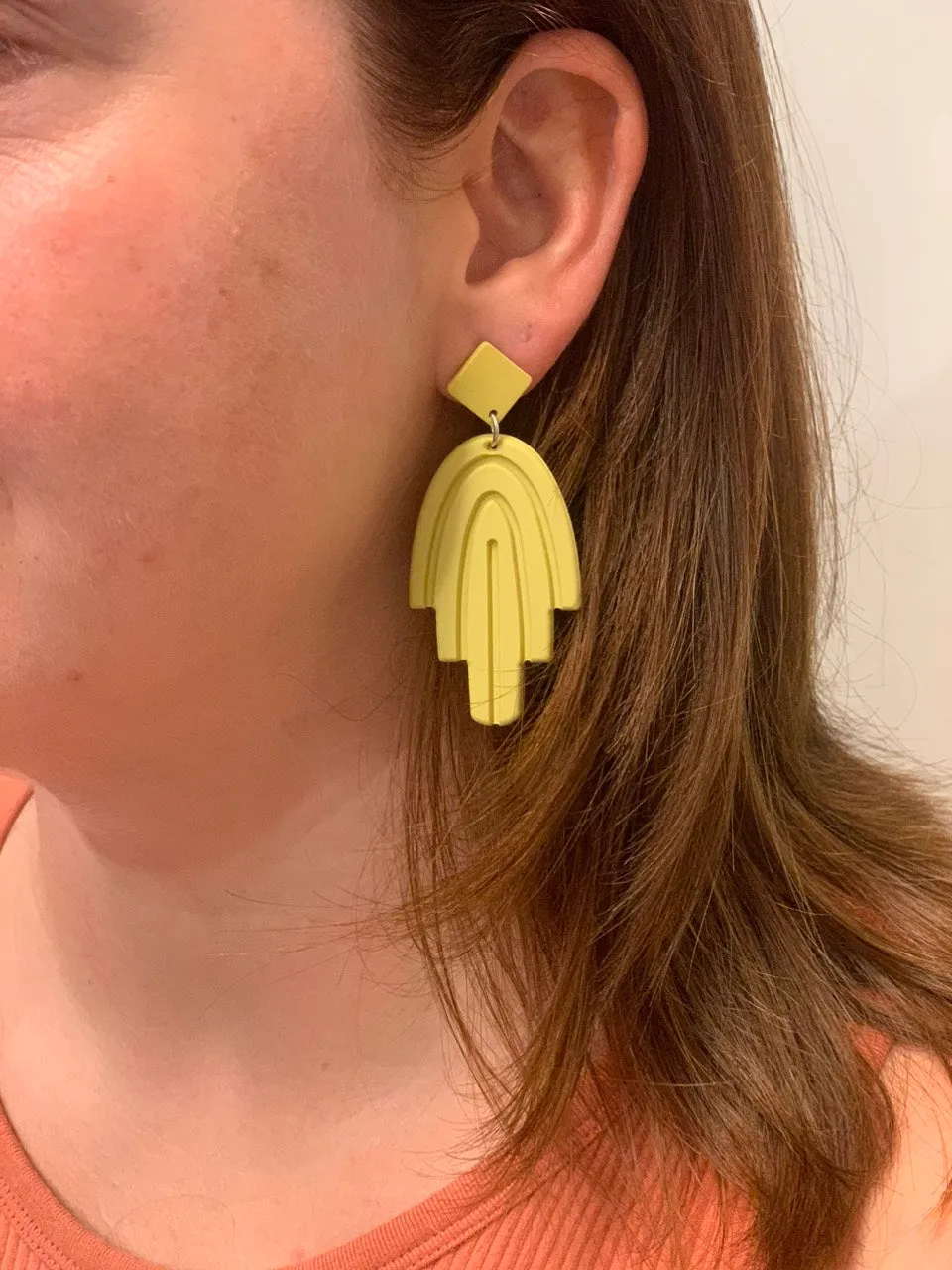 Light Green Drop Earrings