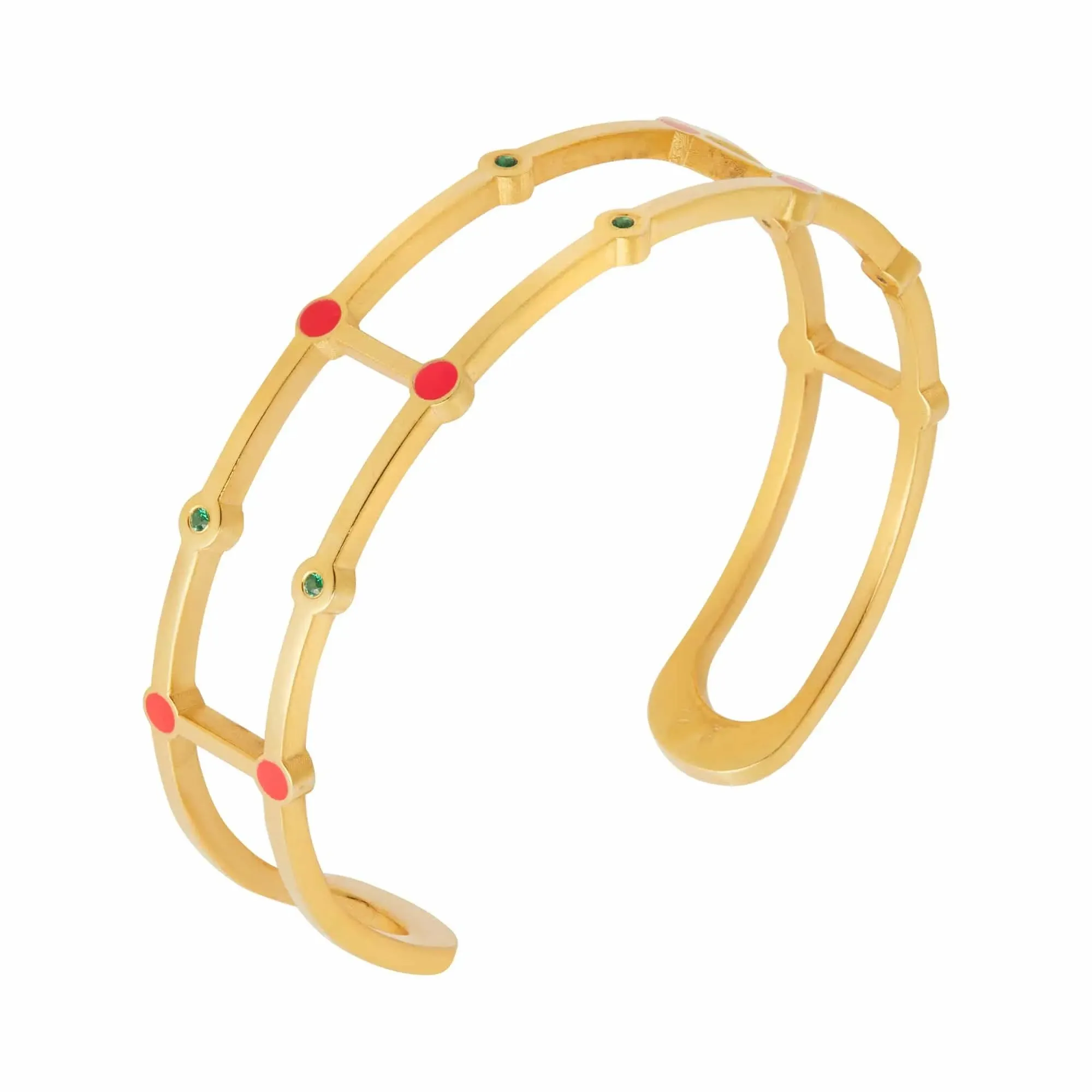 Line Cuff Pink Enamel