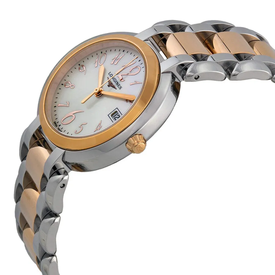 Longines Prima Luna Mother of Pearl Dial Steel and Rose Gold Ladies Watch L81125836 L8.112.5.83.6