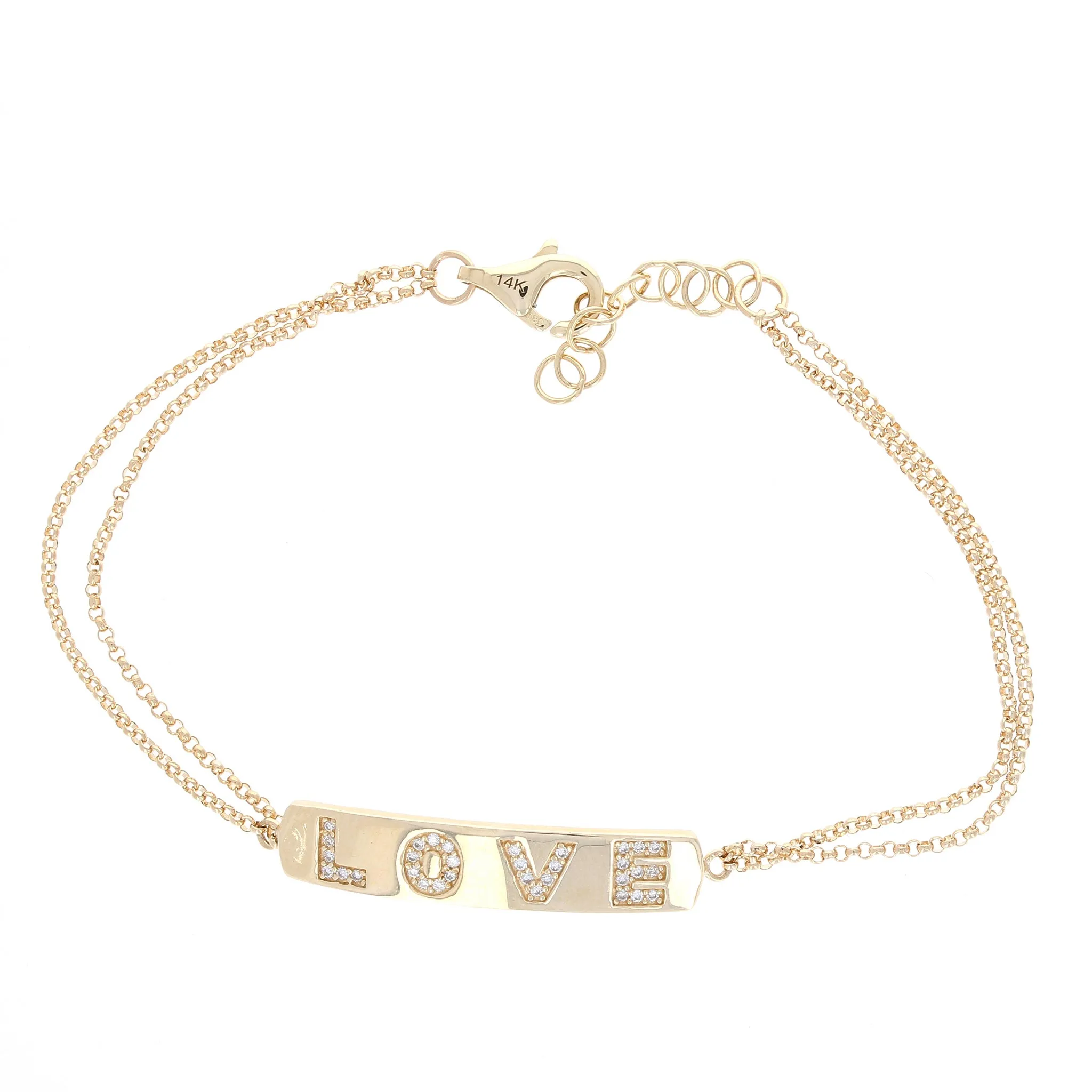 LOVE Bar Chain Bracelet