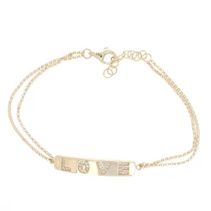 LOVE Bar Chain Bracelet