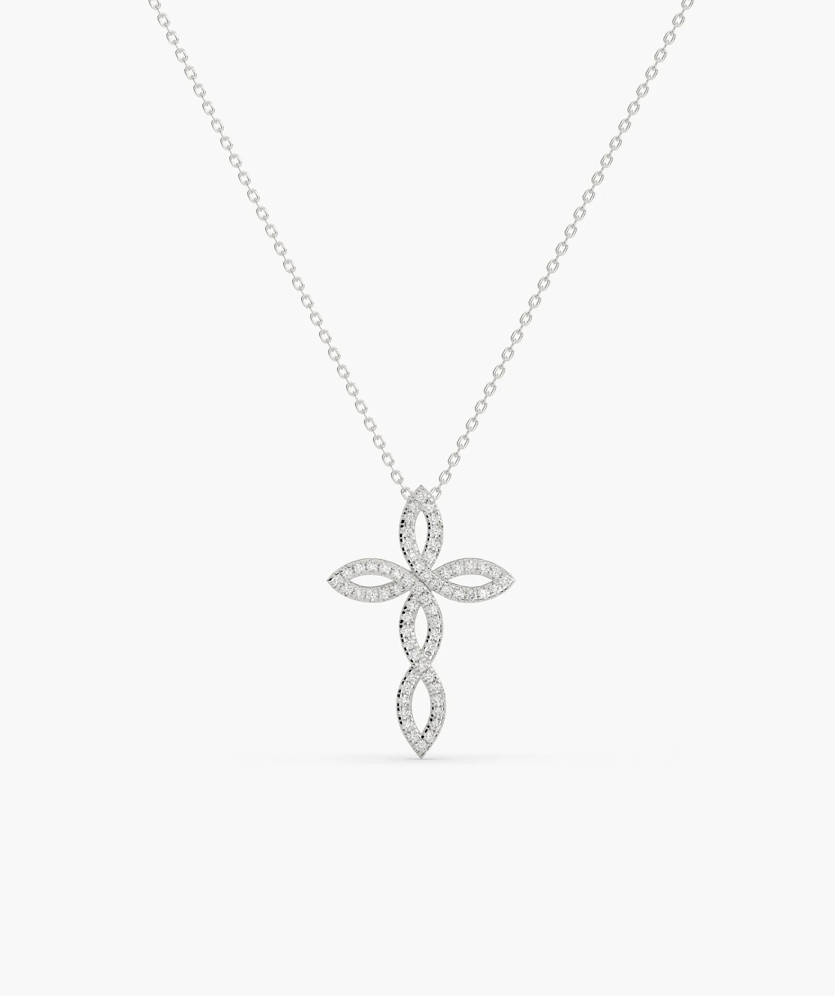 Luminous Floral Cross Charm