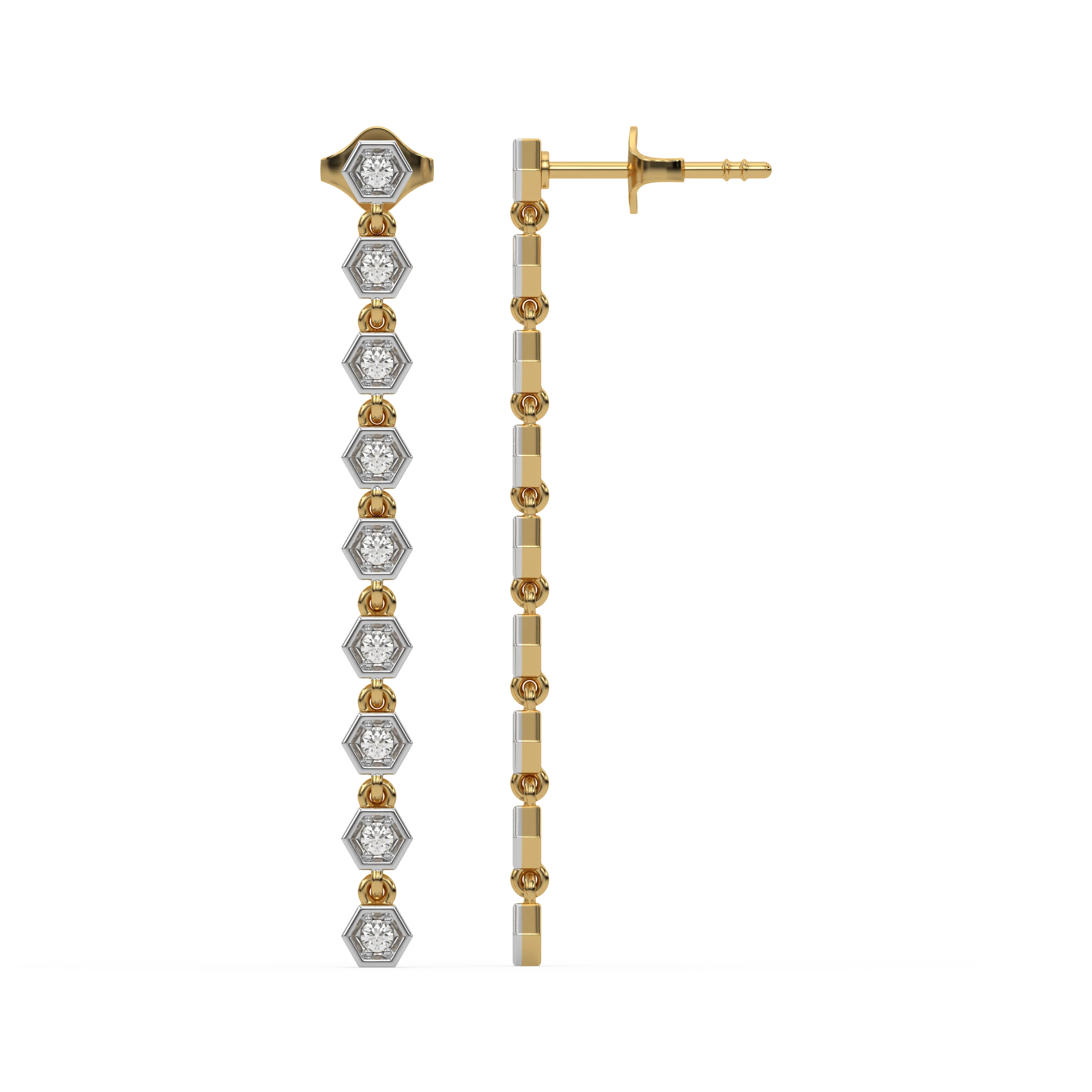 Lustrous Bezel Drop Earrings