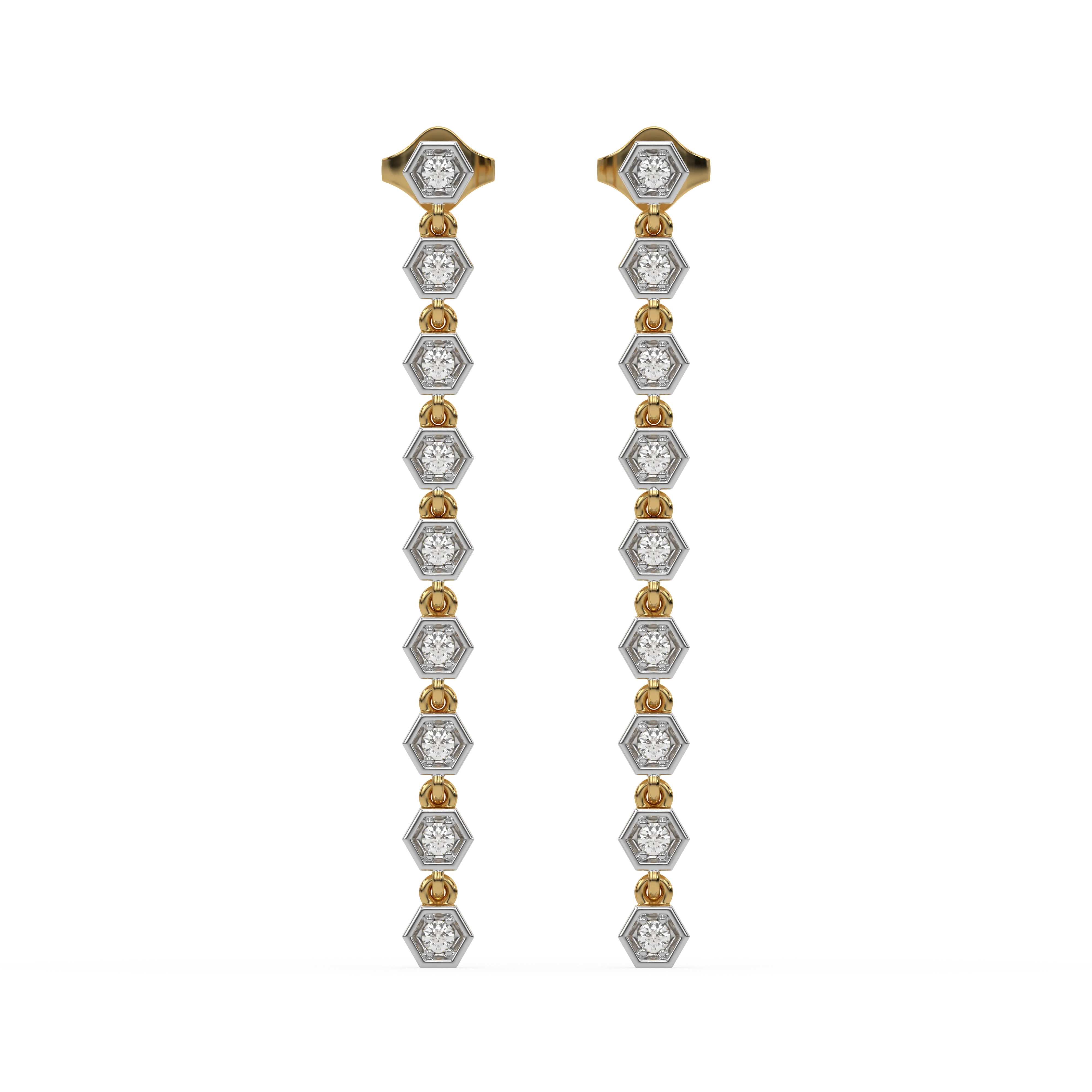 Lustrous Bezel Drop Earrings