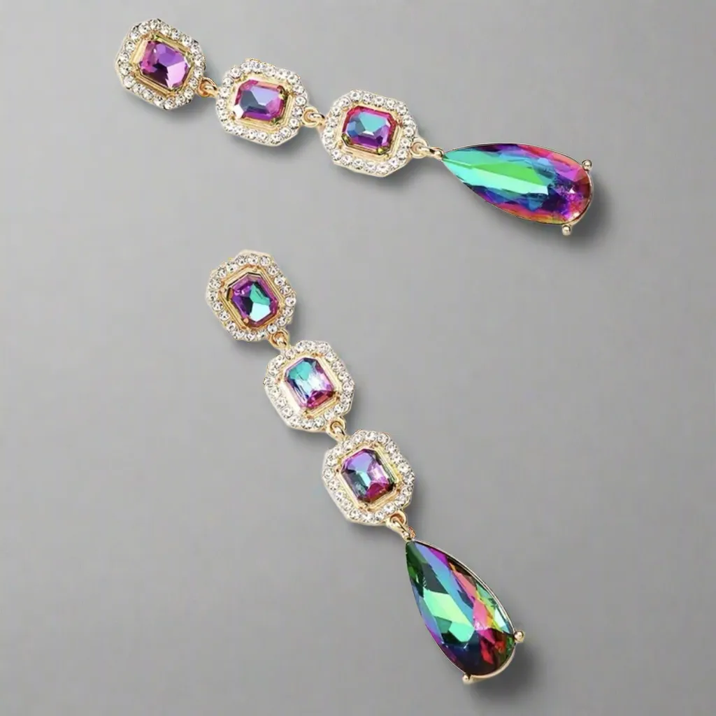 Luxurious Iridescent Drop Earrings