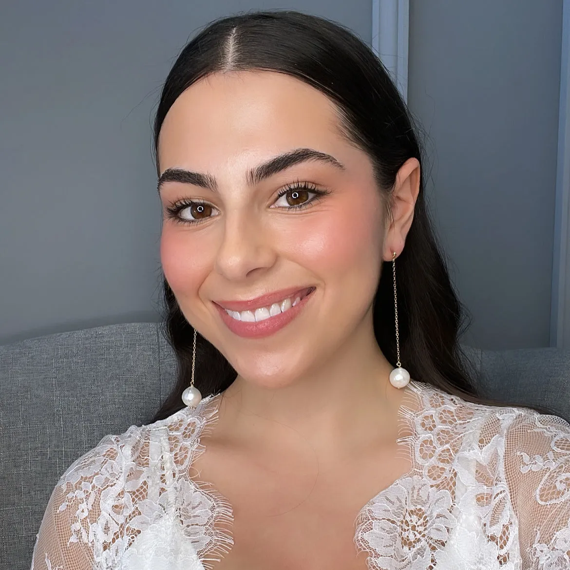 Maddison Pearl Bridal Drop Earrings