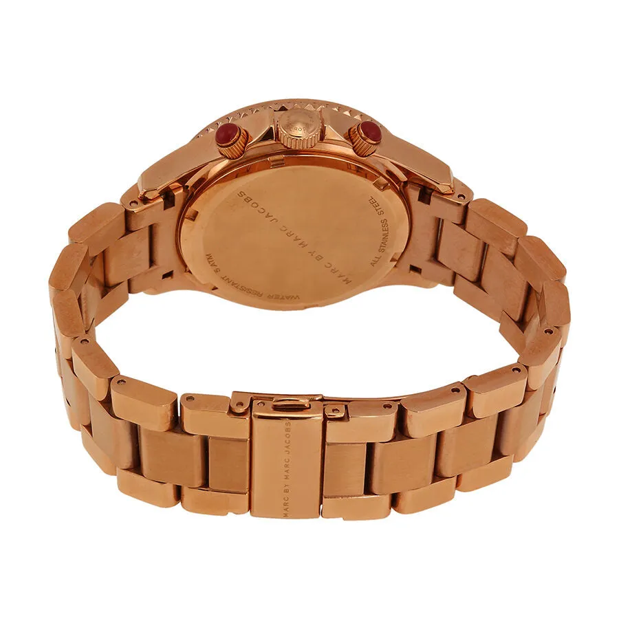 Marc by Marc Jacobs Rock Chronograph Mother of Pearl Dial Rose Gold-tone Unisex Watch MBM3251