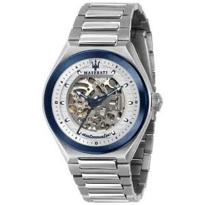 Maserati Triconic Silver Stainless Steel White Dial Automatic Watch for Gents - R8823139002