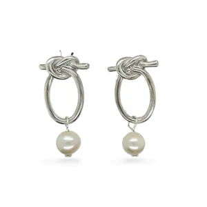 MCJ Jewellery Earrings Oval Knot Pearl