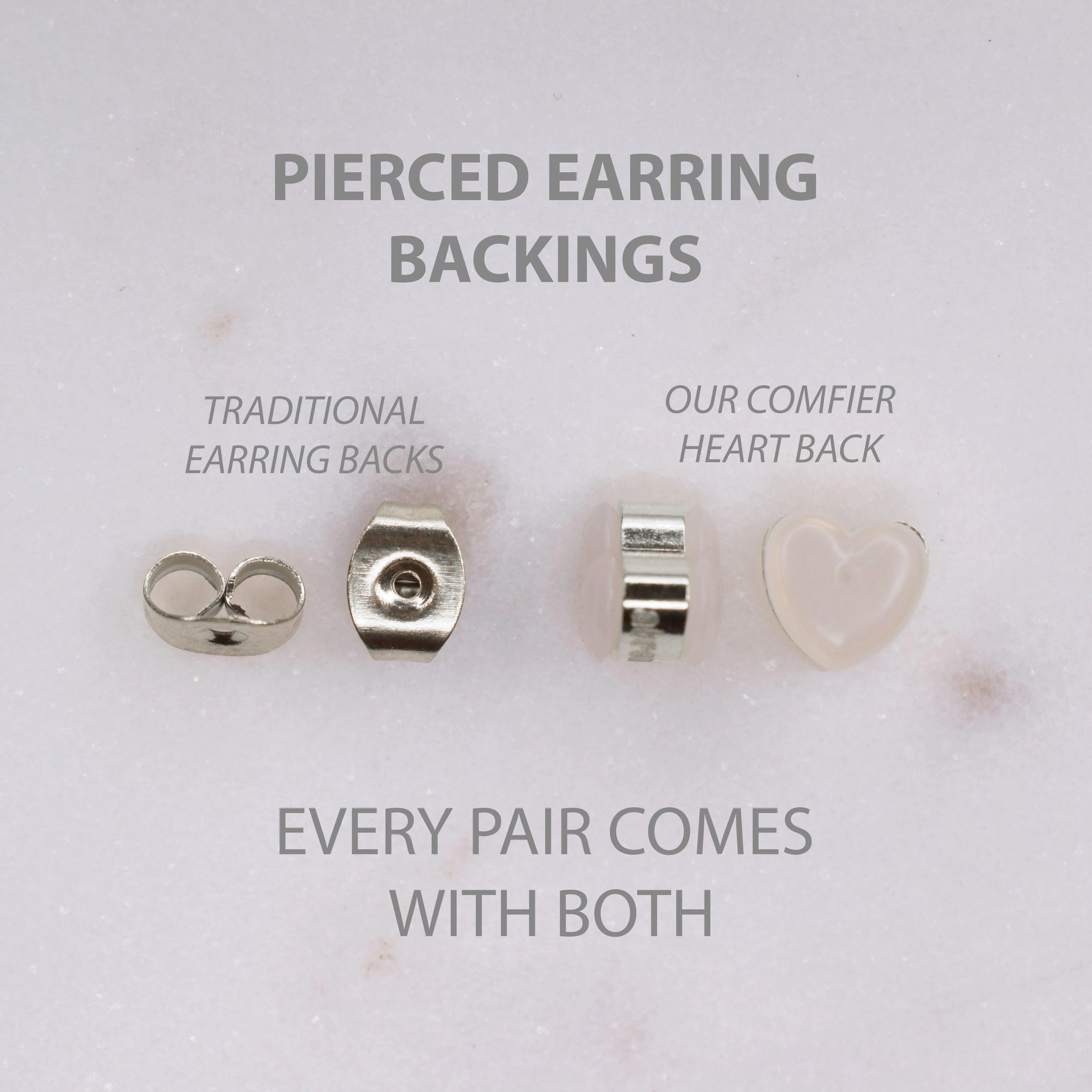 MEDIUM PEARL STUD EARRINGS IN SILVER