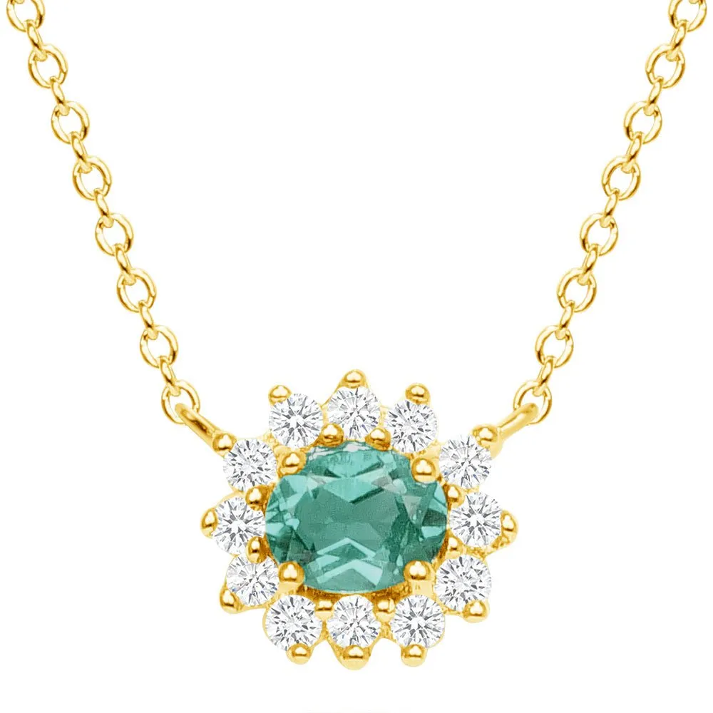 Mia Emerald and Diamond Necklace