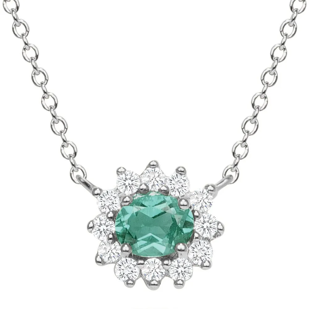 Mia Emerald and Diamond Necklace
