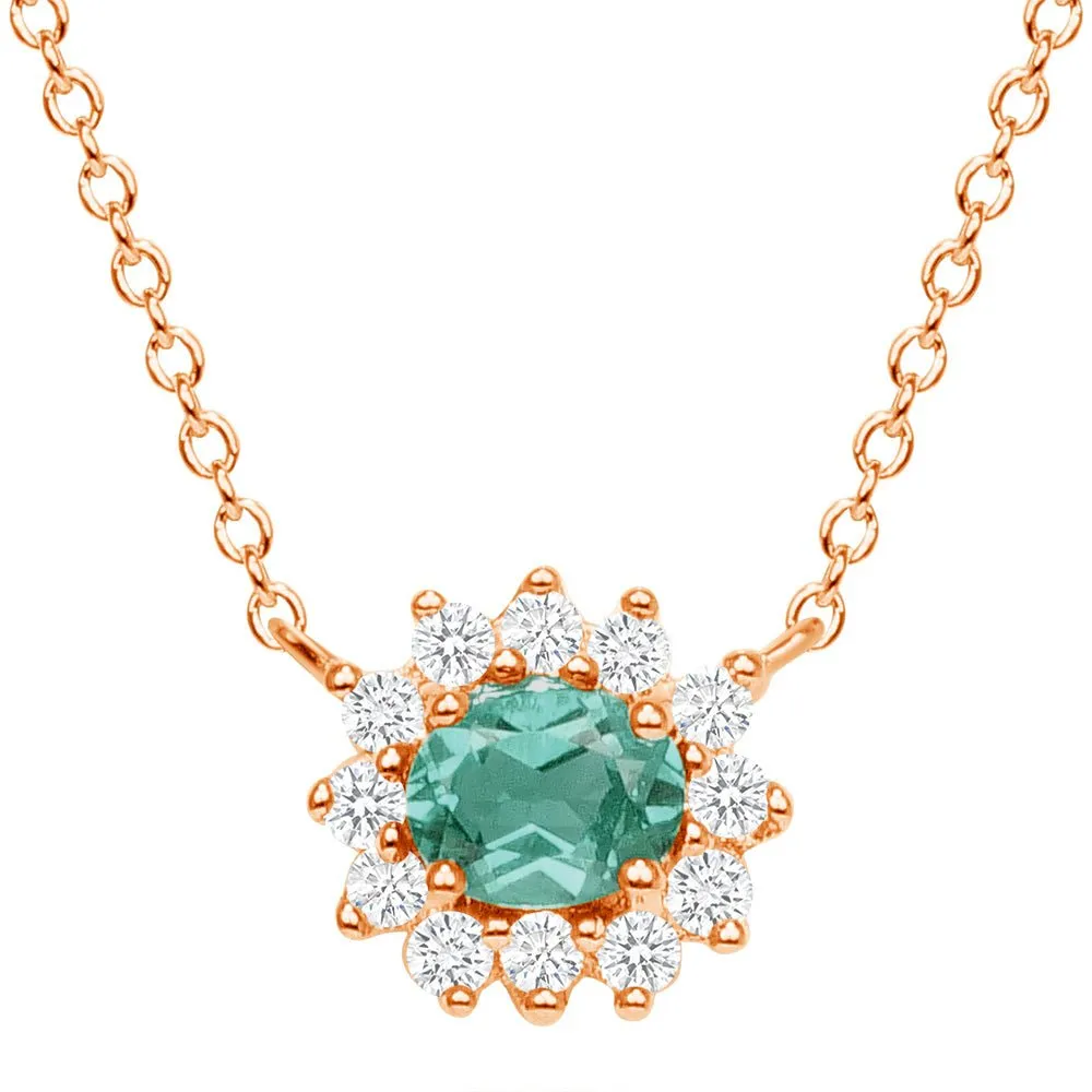 Mia Emerald and Diamond Necklace