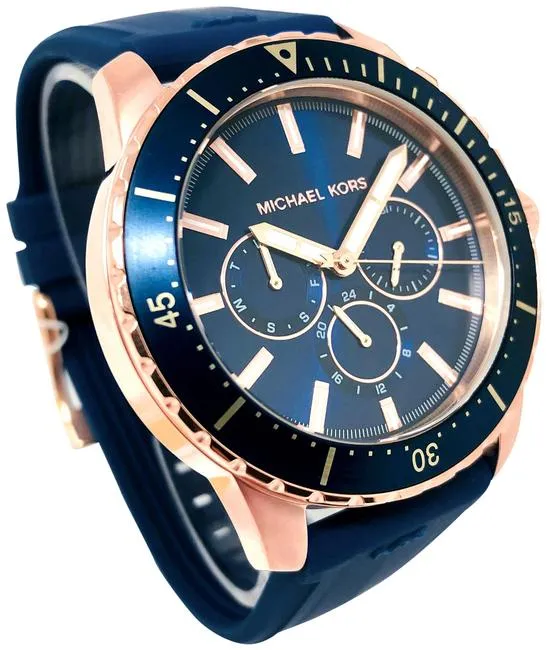 Michael Kors Cunningham Blue Silicon  Men's Watch MK7163