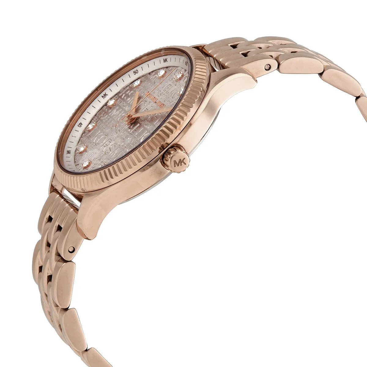 Michael Kors Lexington Quartz Crystal Pink Dial Ladies Watch MK6799