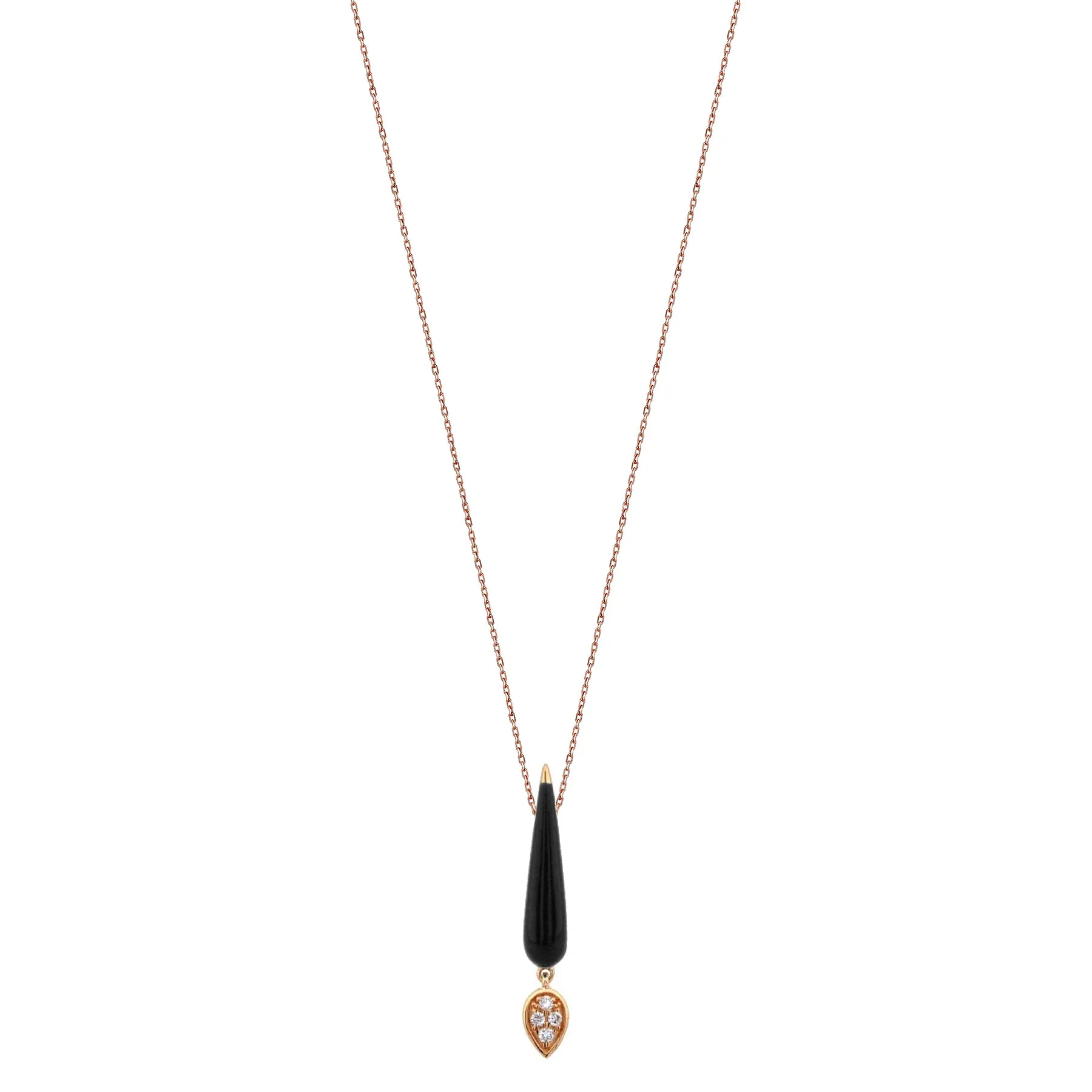 MINI DROP NECKLACE IN BLACK