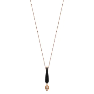 MINI DROP NECKLACE IN BLACK
