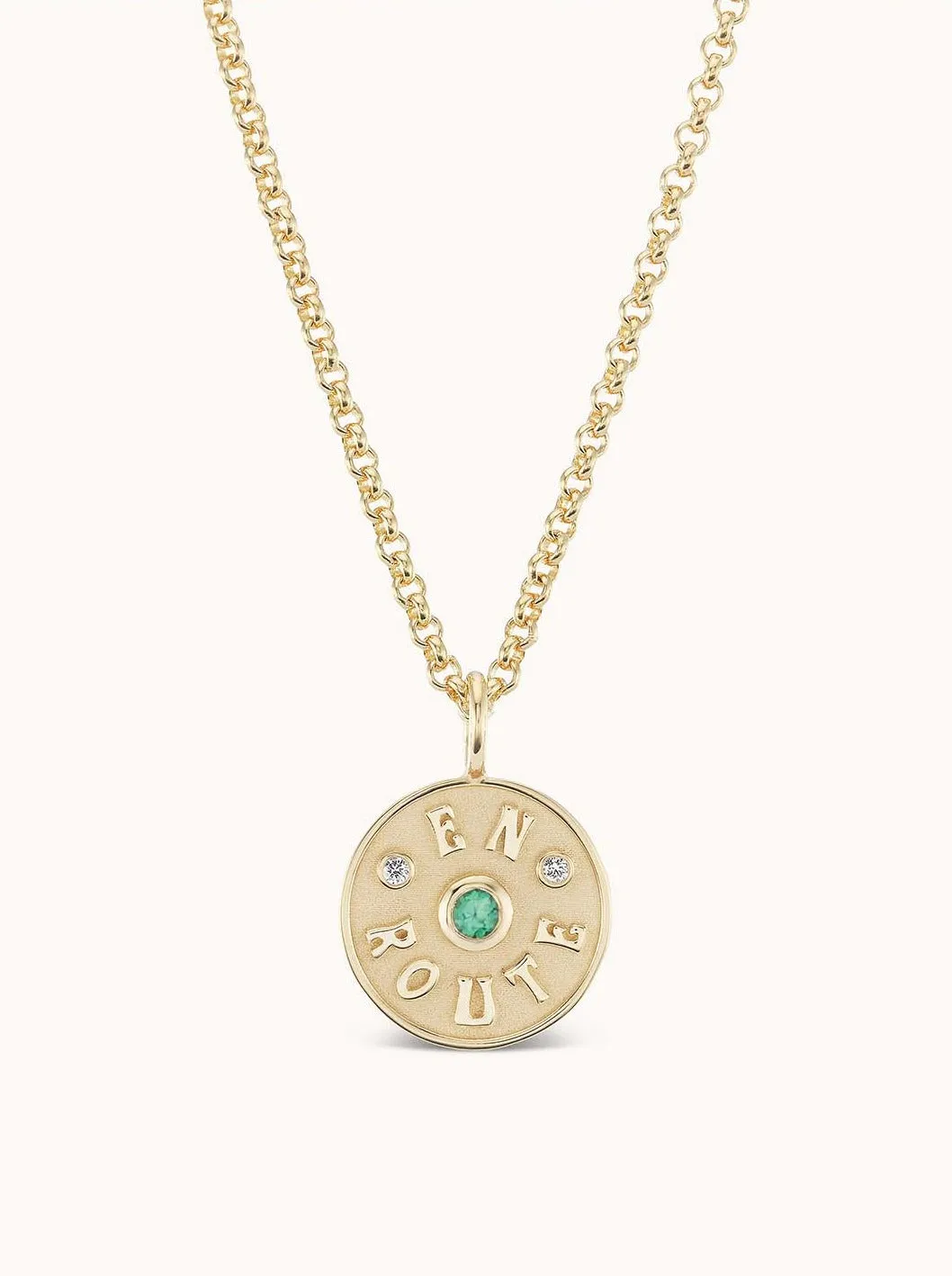 Mini En Route Necklace Emerald