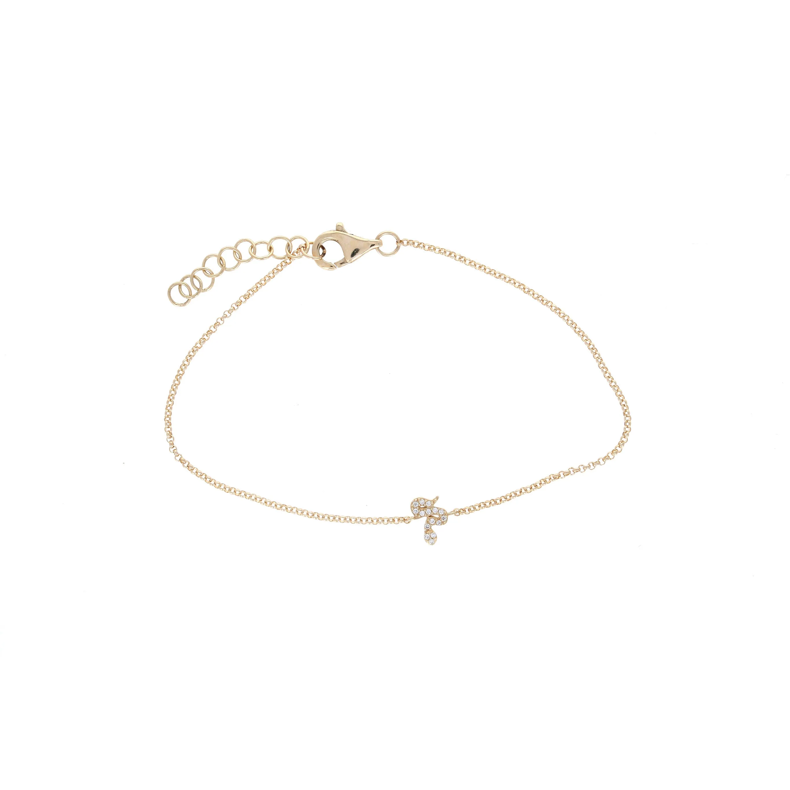 Mini Pave Snake Chain Bracelet