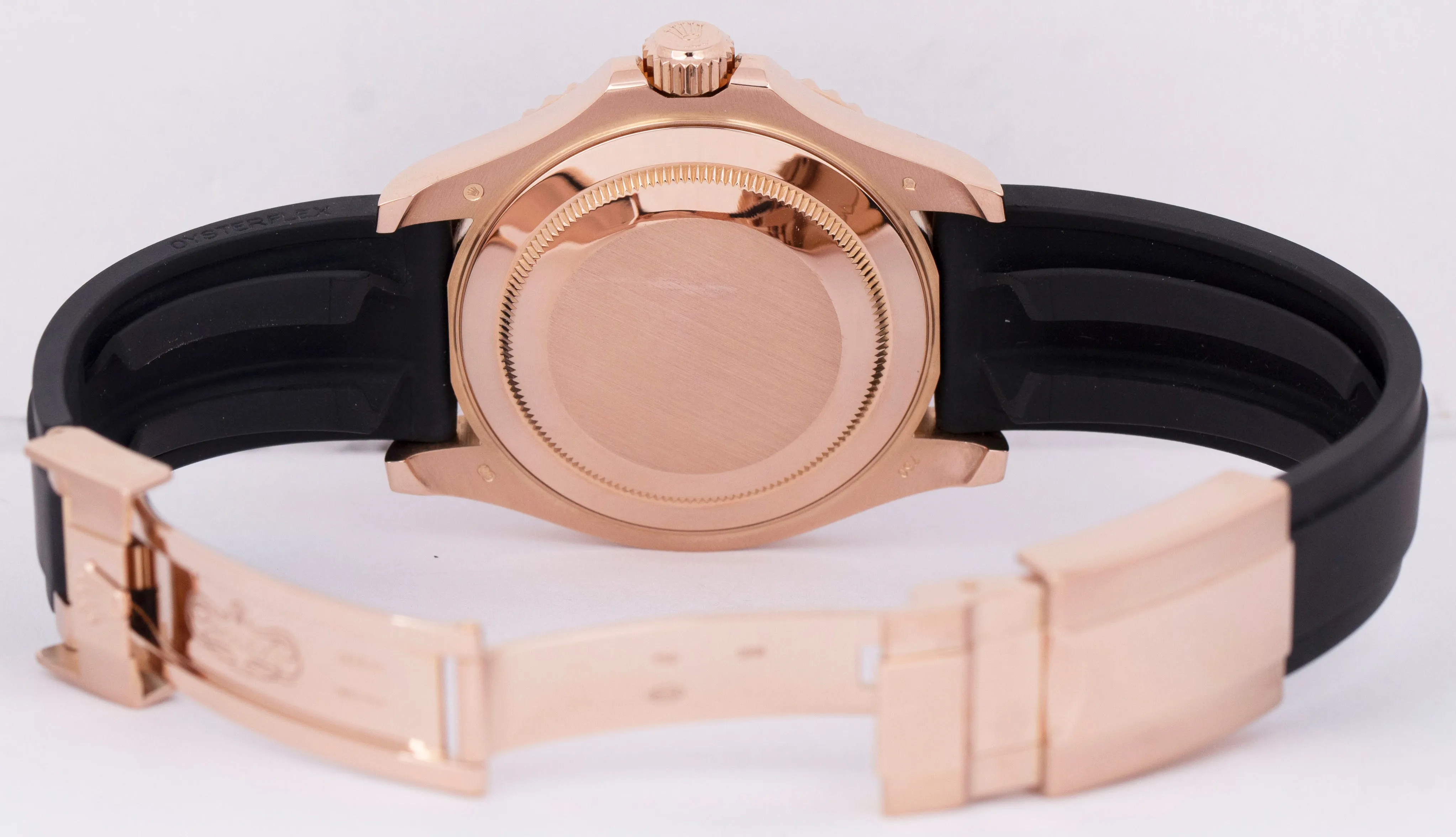 MINT PAPERS Rolex Yacht-Master 18K ROSE GOLD Oysterflex 40mm Watch 116655 BOX