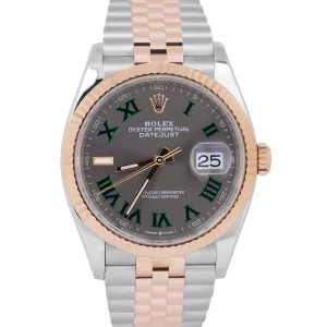 MINT Rolex DateJust 36 Rhodium WIMBLEDON 18k Gold Steel JUBILEE 36mm 126231