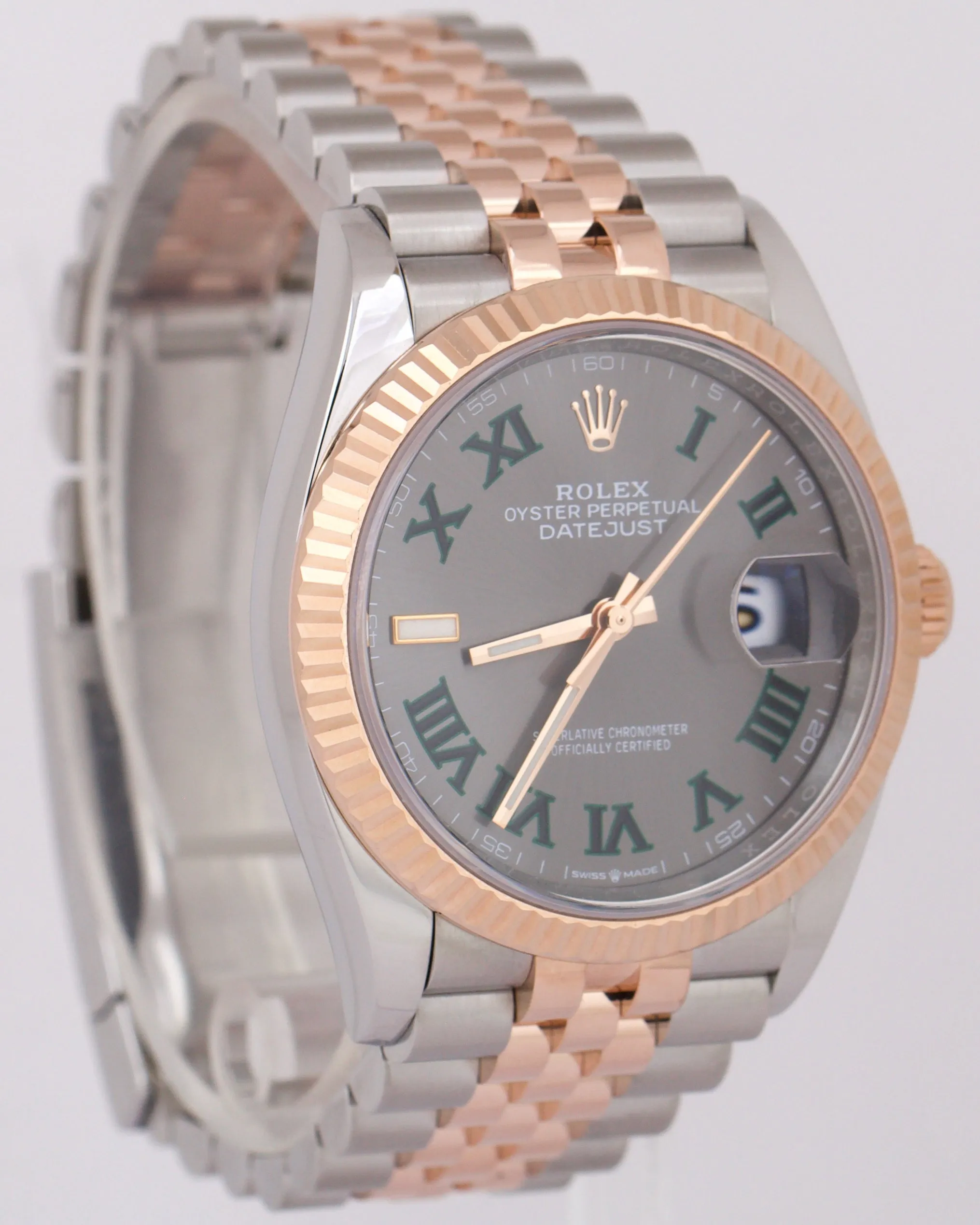 MINT Rolex DateJust 36 Rhodium WIMBLEDON 18k Gold Steel JUBILEE 36mm 126231
