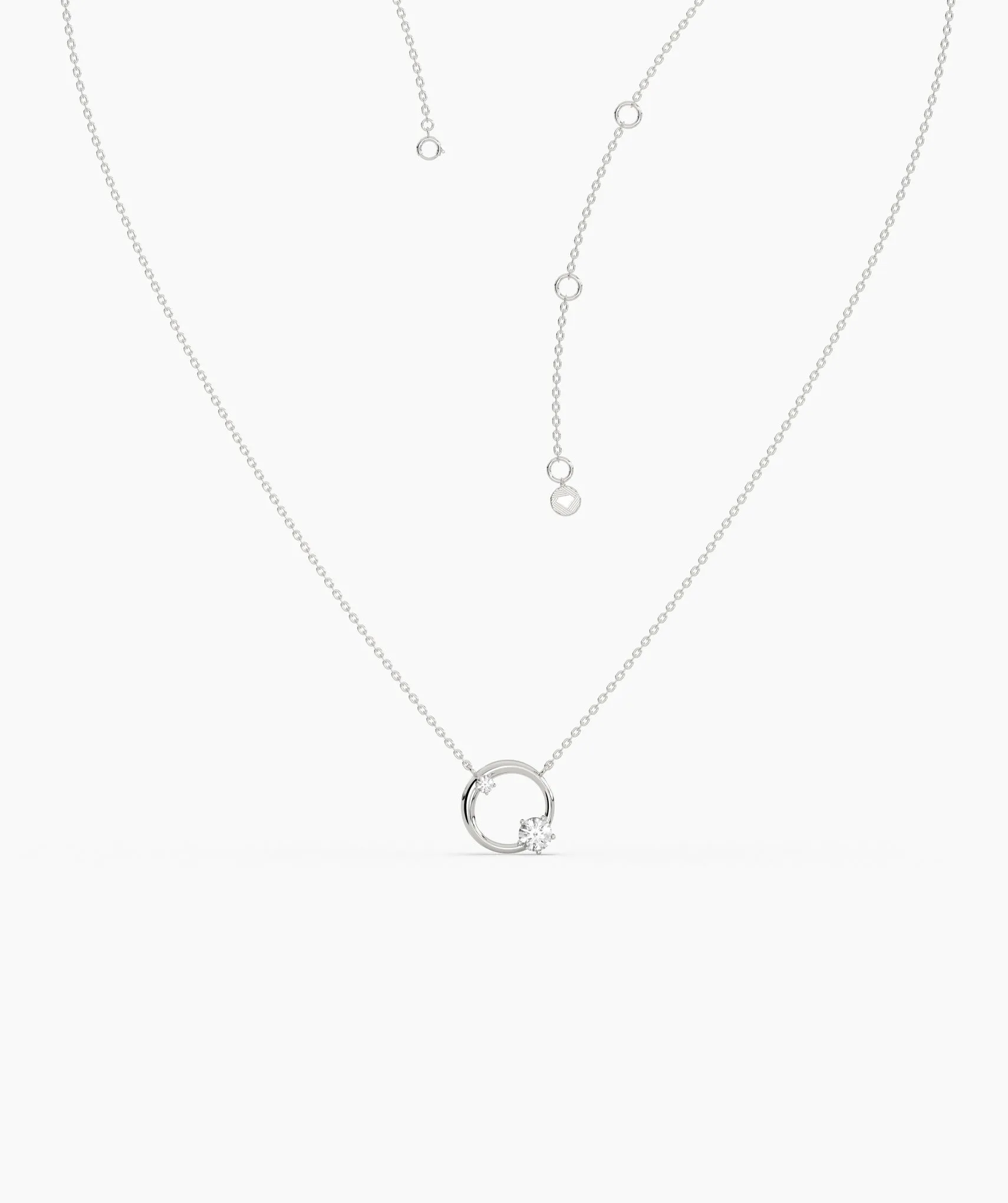 Modern Open Circle Necklace