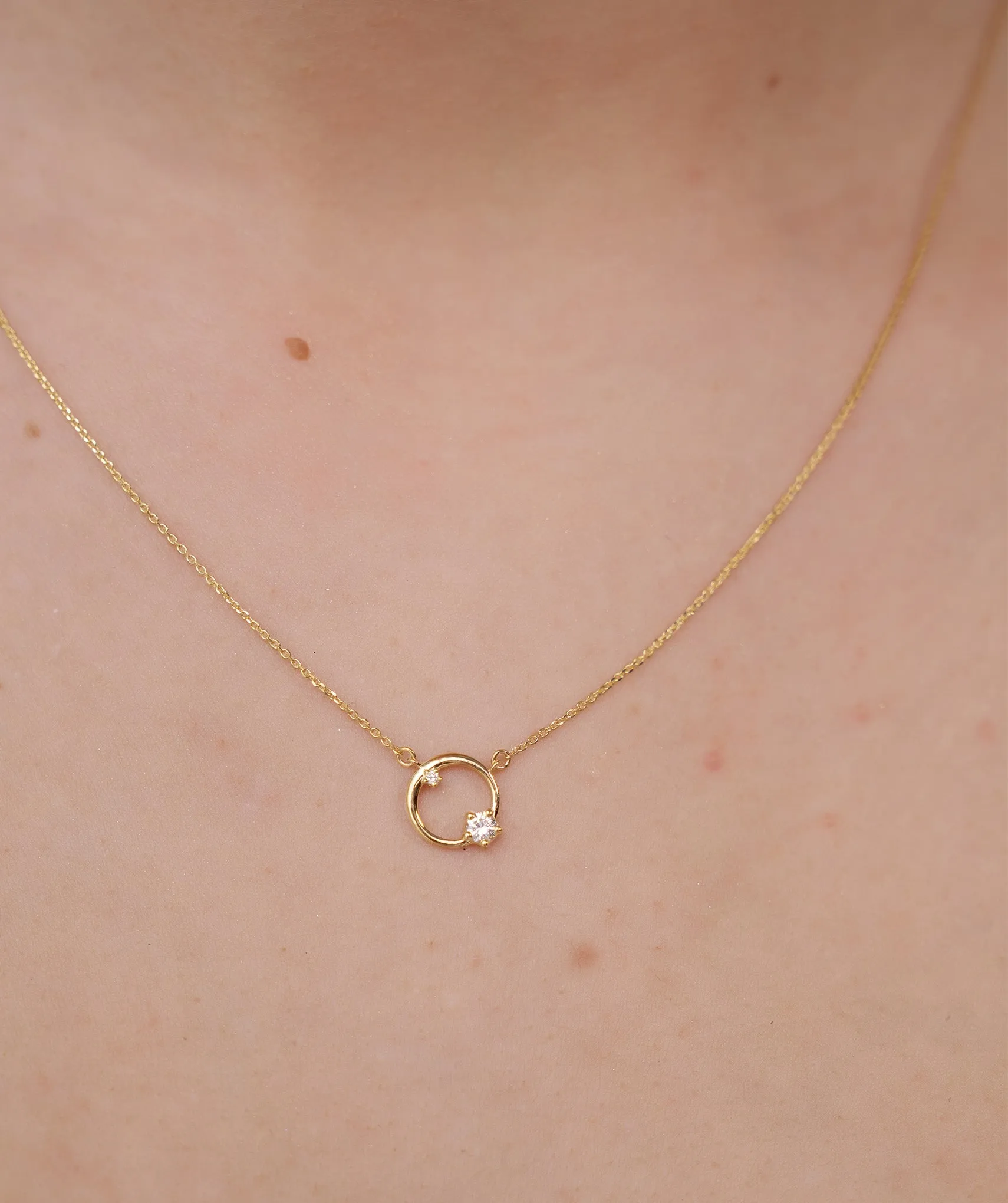 Modern Open Circle Necklace