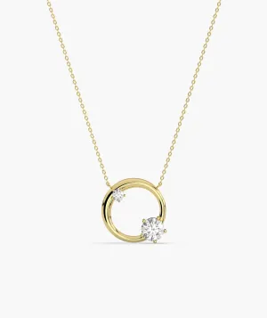 Modern Open Circle Necklace