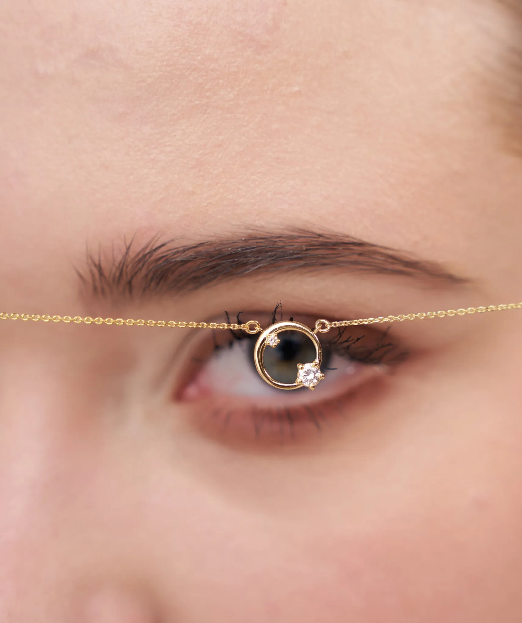 Modern Open Circle Necklace