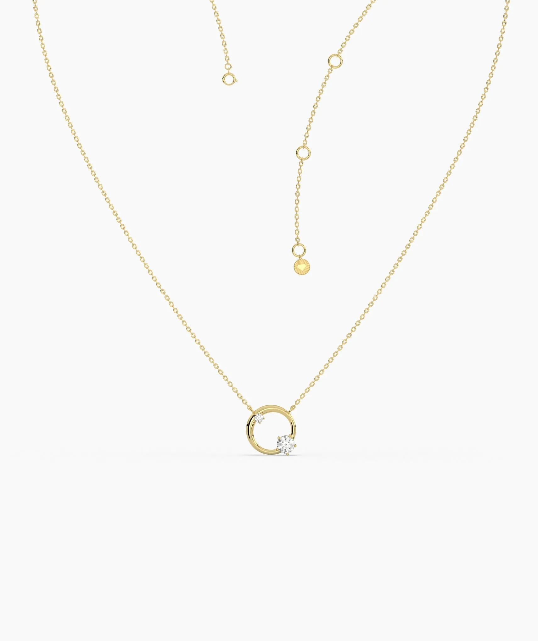 Modern Open Circle Necklace
