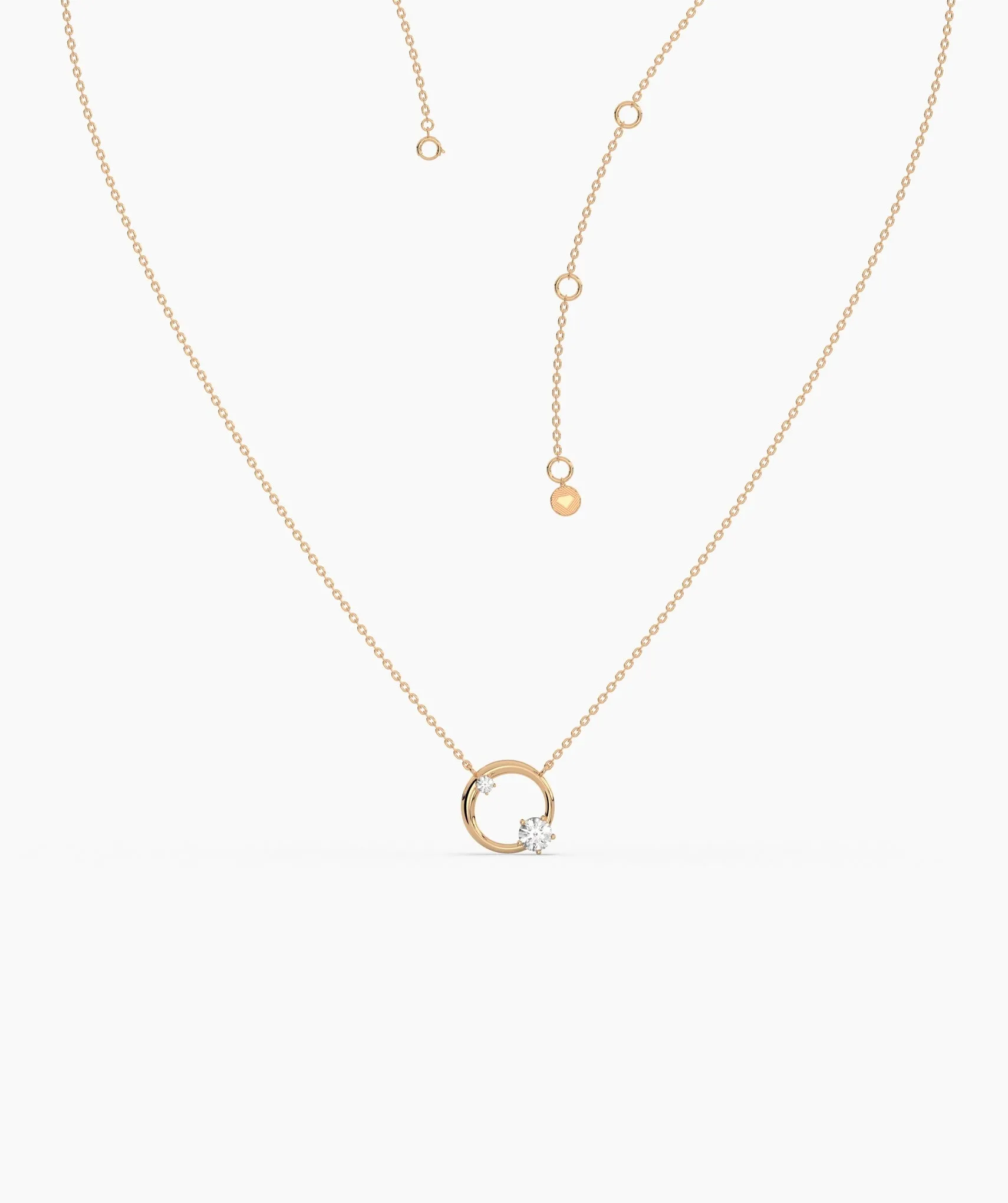 Modern Open Circle Necklace