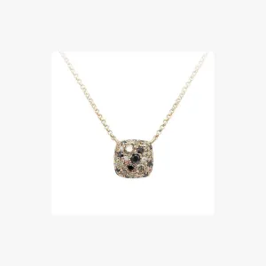 Modern White Black Brown Diamond Combination Pink Gold Fashion Pendant Necklace