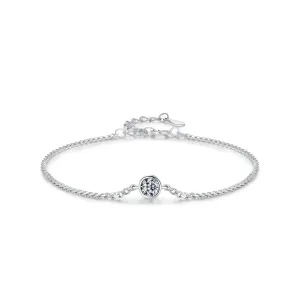 Moissanite Diamond Bezel Bracelet - 925 Sterling Silver