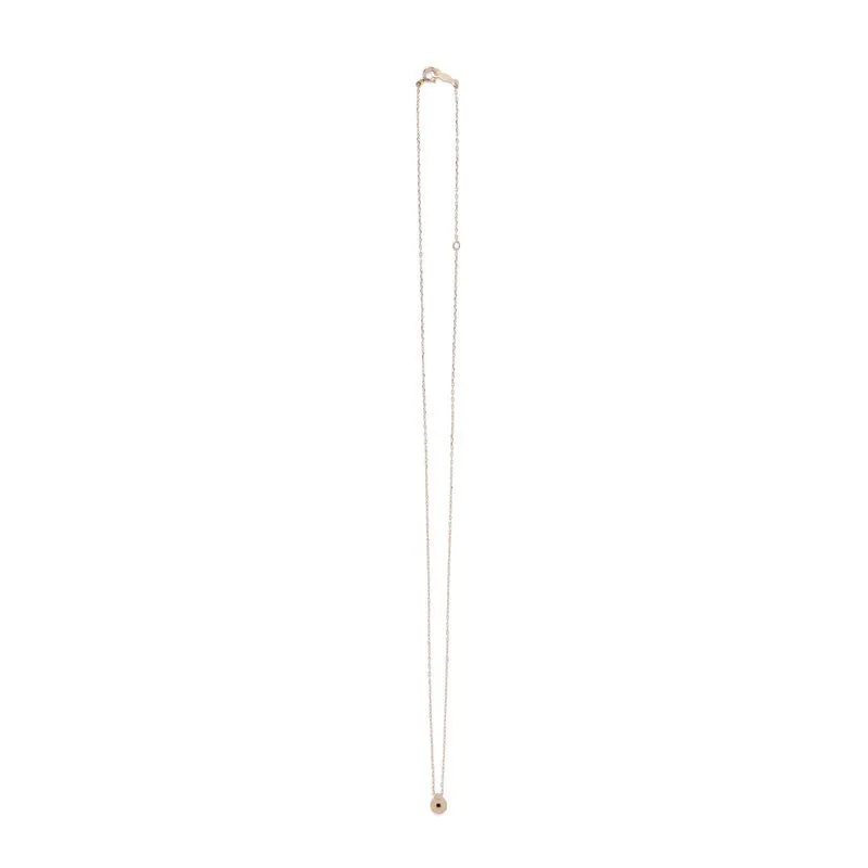 Mollis Necklace - 14k Gold Diamond Circle Pendant