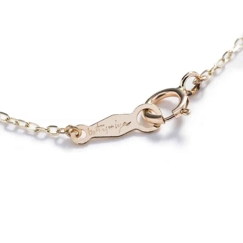 Mollis Necklace - 14k Gold Diamond Circle Pendant
