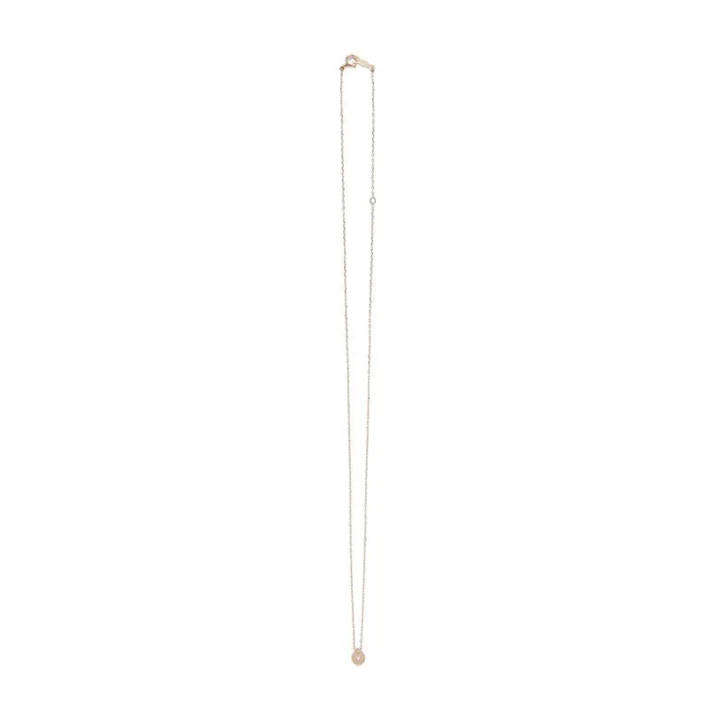 Mollis Necklace - 14k Gold Diamond Circle Pendant
