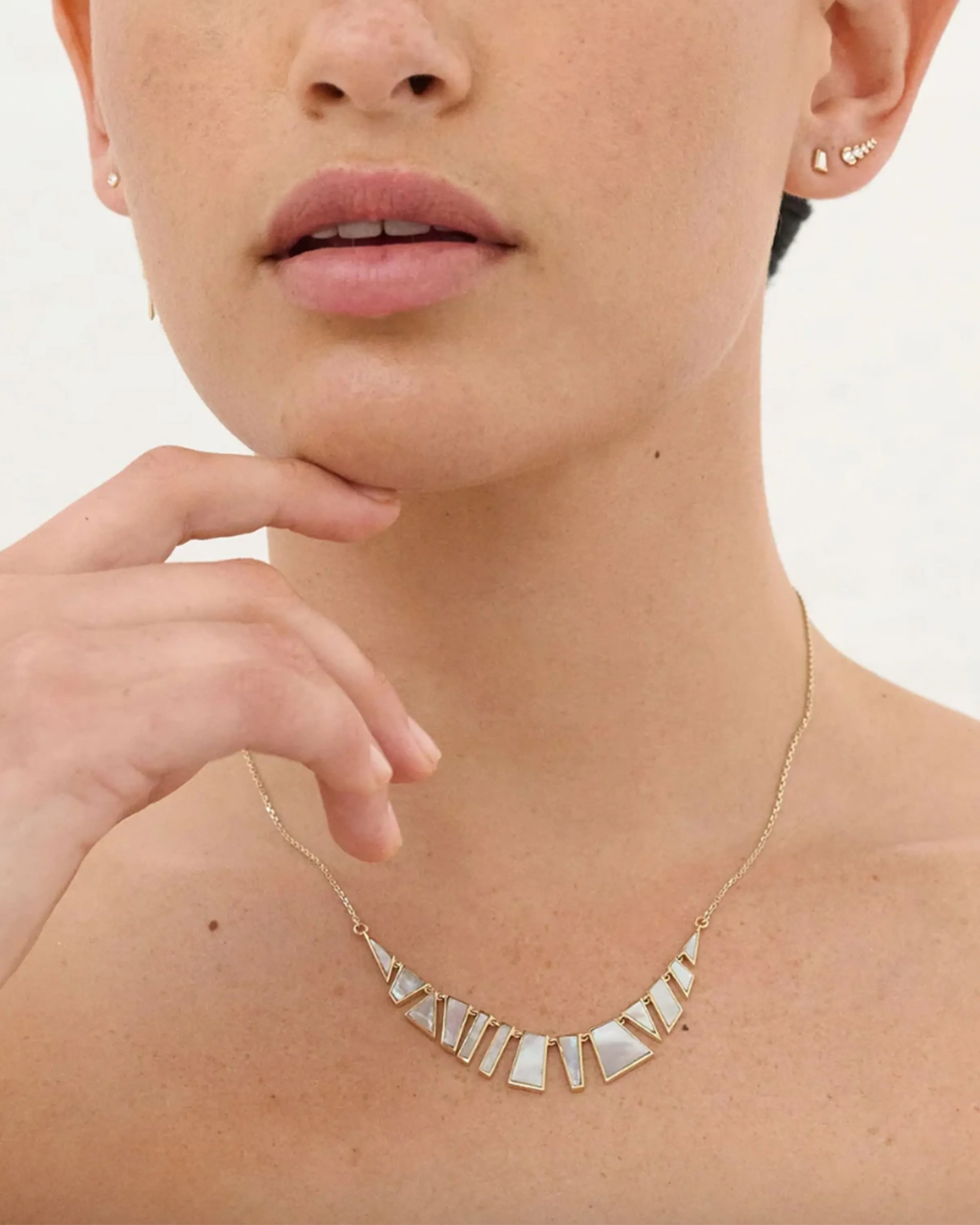 Mother of Pearl Tesserae Necklace