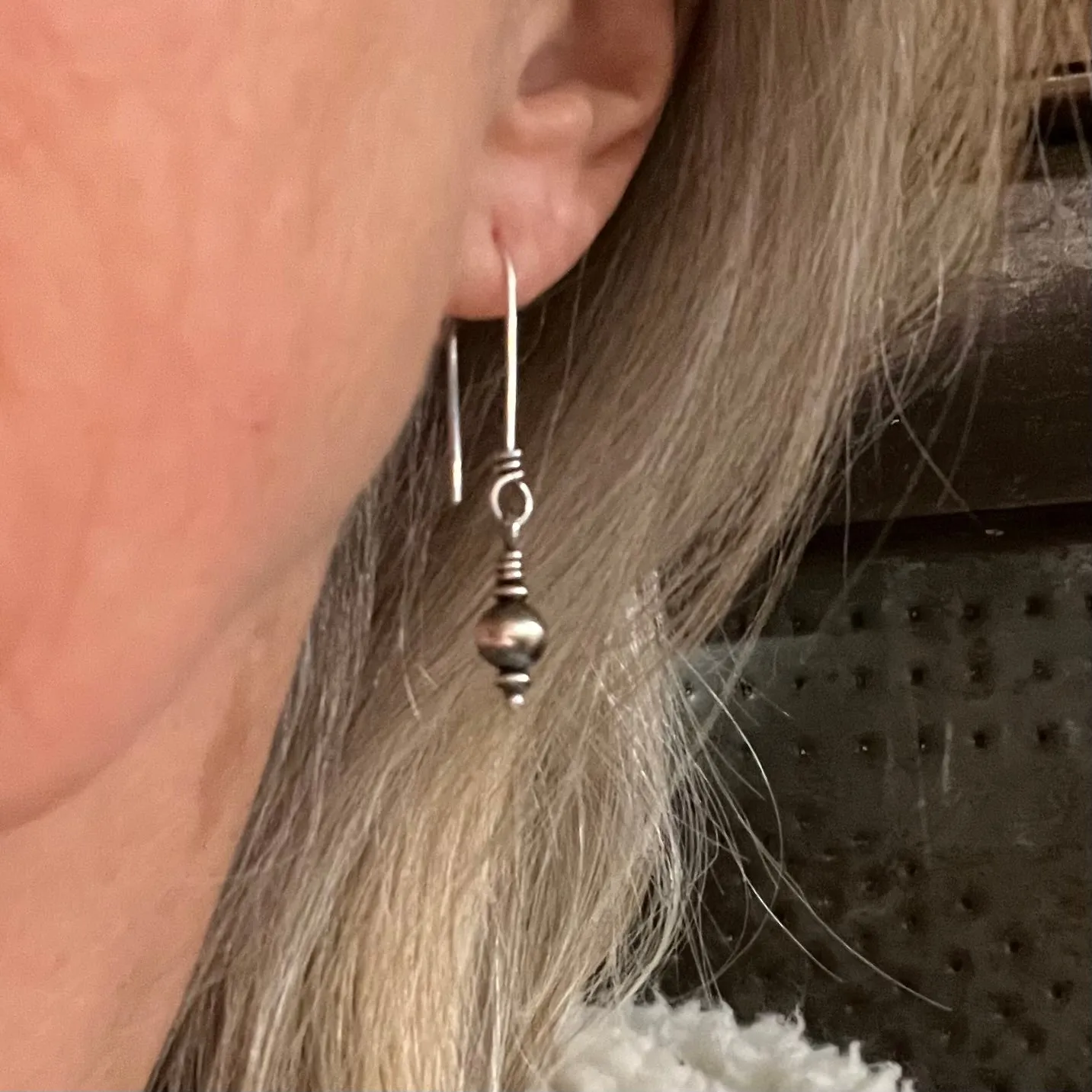 Navajo Pearl Dangle Earrings