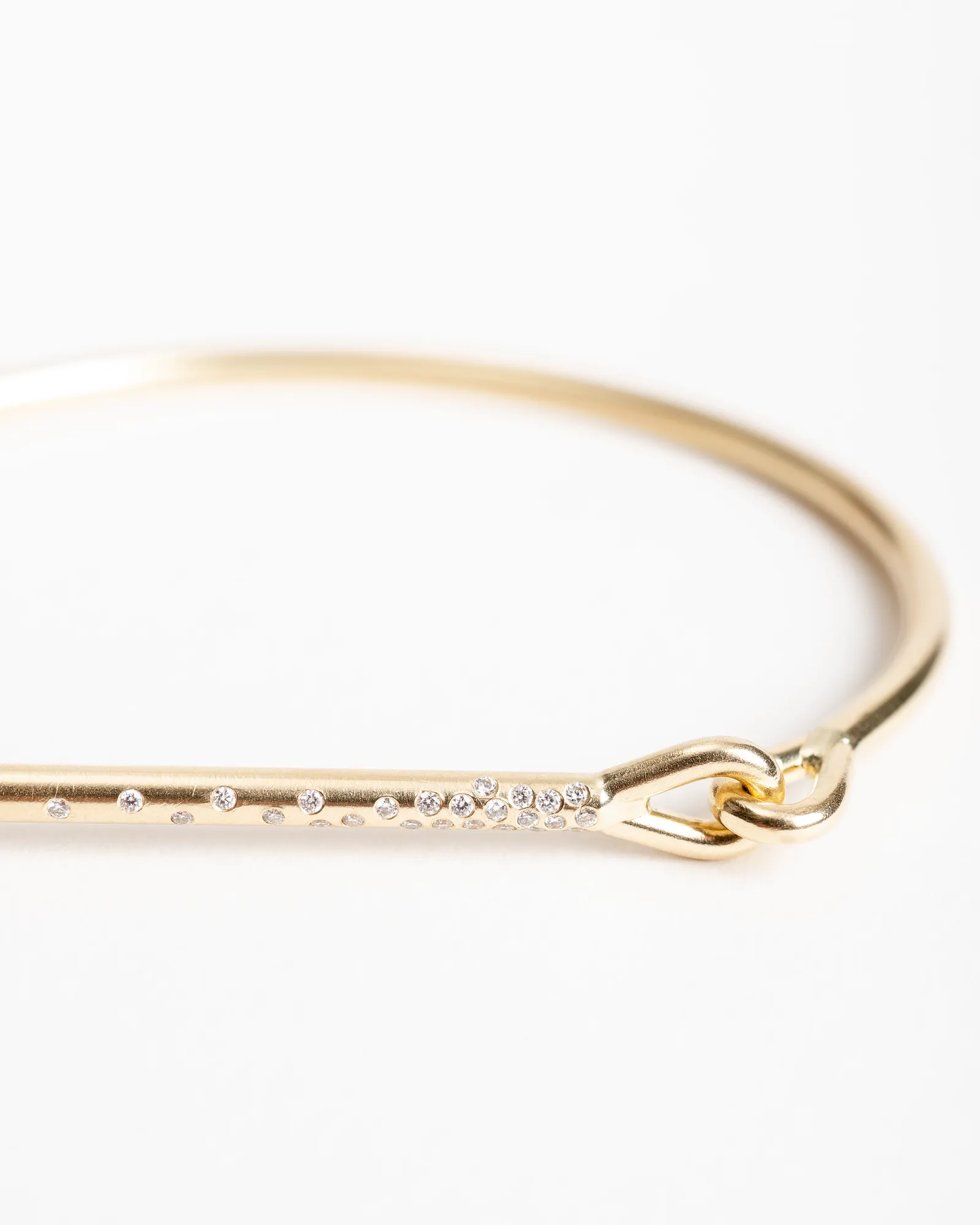 needle eye cuff with scatter diamonds