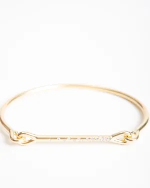 needle eye cuff with scatter diamonds