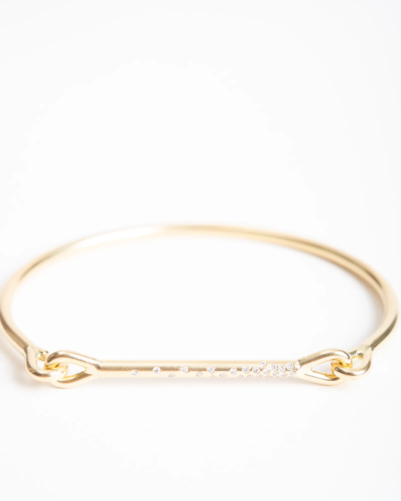 needle eye cuff with scatter diamonds